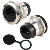2Pcs Rj45 Cat6A Panel Mount Connector,Cat6A Ethernet Pass-Through Connector Fo