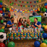 74 Pcs Soccer Party Supplies and Soccer Party Decorations Set