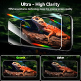 [2+2 Pack For Iphone 14 Plus Tempered Glass Screen Protector & Camera Lens Cover - Military-Grade 9H Hardness, Hd Clear, Anti-Scratch, Flawless Fit Tray