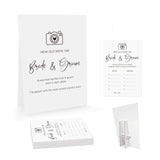 Minimalist How Old Were The Bride And Groom Game, Guessing The Age Photo Game Set, Bridal Shower Wedding Shower Game (1 Sign And 30 Cards)-Bng19