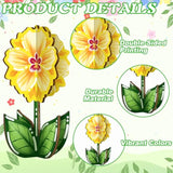 12 Pcs Spring Flower Wood Signs Retro 3D Flowers Table Decoration Rustic Farmhouse Table Centerpiece Floral Block Tabletop Signs For Spring Home Tiered Tray Decor