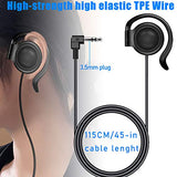 3.5Mm Single Side Earphone Earbud One Ear Headphone For Exd-101 Atg-100T Elgt-470 Wireless Tour Guide System Receiver Touring Groups Radio Podcast Laptop Mp3/4 Tablet Pc Skype Youtube (Left)
