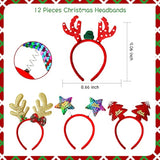 24 Pieces Christmas Glasses Frame And Headbands Set With 24 Cute Designs Exquisite Decoration Accessories For Christmas Parties Holiday Favors And Photo Booth