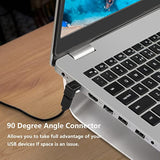 90 Degree Usb-C Male To Female Adapter,Up&Down Angle Usb 3.1 Type C Gen 2 (10G