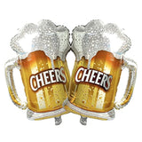 Beer Cup Balloons Set Of 2, Beer Mug Cheers Foil Balloons Fit For Summ