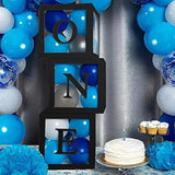 First Birthday Decorations For Girl Or Boy,3 Pcs One Balloon Boxes For 1St Birthday Girl Decoration,Baby Cube Blocks Party Decor With One Letters,Black