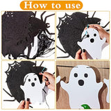 Glitter Halloween Banner Set: Bats, Spiders, Ghosts & 3D Bat Stickers