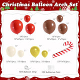 Reindeer Balloon Arch Kit 136pcs Red Brown Gold Balloons for Christmas Party Decor