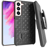 Designed For Samsung Galaxy S22 Case With Belt Clip Holster - Kickstand Cover Phone Case - Black