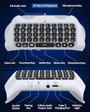 Wireless Controller Keyboard for PS5/PS5 Pro, Bluetooth 3.0Mini Portable Gamepad Chatpad with Built-in Speaker&3.5MM Audio Jack for PS5/PS5 Pro Voice