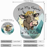 2 Pack Gaming Mouse Pad And Coaster,Ergonomic Mouse Pad With Wrist Support Gel,Non-Slip Pu Base,Easy Typing Pain Relief Effect,Suitable For Office And Home (Cute Cow)