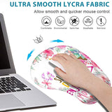 2 Pack Gaming Mouse Pad And Coaster,Ergonomic Mouse Pad With Wrist Support Gel,Non-Slip Pu Base,Easy Typing Pain Relief Effect,Suitable For Office And Home (Cute Sloth And Flamingo)