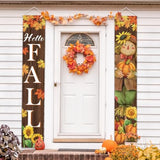 Fall Harvest Scarecrow Porch Banner for Thanksgiving Decor