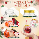 24 Pcs Fish Bowl Ornament Cups Plastic Patron Bottles With Lids And Straws Spherical Bulb Cups 10 Oz Clear Mini Drink Bowl For Candy Christmas Carnival Party Gift Decorations