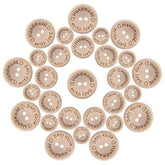 150Pcs Wooden Handmade With Love Round Craft Decor 2 Holes Wooden Sewi