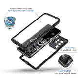 For Samsung Galaxy S20 Ultra Case, Ip68 Waterproof Dustproof Case With Built-In Screen Protector, Heavy Duty Full Body Protective Phone Cover For Galaxy S20 Ultra 5G 6.9 Inch, Black/Clear