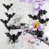 Bat Balloons Black Halloween Foil Balloons Spooky Star Party Decorations 8pcs Set
