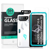 Screen Protector For Asus Rog Phone 7 5G/Rog Phone 7 Ultimate 5G 6.7",2 Pack+1 Pack Camera Len Protector,9H Tempered Glass,Hd,Scratch Resistant,Bubble Free