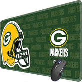 Large Gaming Mouse Pad With Non-Slip Rubber Base For Laptop Computer Desktop Keyboard,Green Design Stitched Edges Mouse Desk Mat For Football Sport Fans