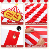 4 Pcs Carnival Circus Tent Decorations Halloween Carnival Entryway Door Party Decor Awning Hanging Banner Aisle Runners Supply For Circus Theme Birthday Celebration(Classic)
