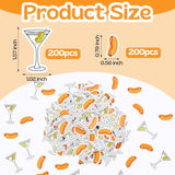 400 Pcs Hot Dog Martini Birthday Party Confetti Bikinis And Martini Cups Confetti For Bridal Shower Engagement Bachelorette Party Supplies