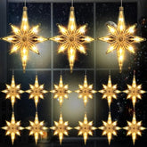 15 Pcs 10.6 Inch Bethlehem Christmas Window Lights Plastic Led Lighted Christmas Window Silhouette Lights Large Hanging