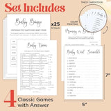 Funny Baby Shower Games Gender Neutral - Baby Shower Bingo Game For Girl, Baby Bingo For Baby Shower Boy Decorations, Baby Word Scramble Guess Who Mommy Or Daddy, Fun Baby Trivia Cards