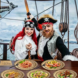 100 Pcs Disposable Pirate Tableware Set for 25 Guests