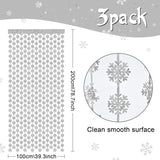 Snowflake Decorations 3 Pcs Snowflake Foil Fringe Curtains, Silver