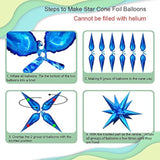 3Pcs 26Inch Orange Star Foil Balloons.Orange Explosion Star Burst Star Balloon-Spike Cone Balloon For Birthday Party Decorations,Wedding,Bachelor Party…