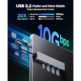USB C 3.2 Hub, ORICO 4 Ports USB 3.2 Gen 2 USB C Adapter with 100W Power Deliv