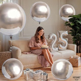 12 Pcs 22 Inch Metallic Silver Balloons Party Decorations