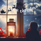 Silver Glitter Snowflake Merry Christmas & Happy New Year Banner