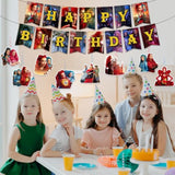 Movie Birthday Decorations, Movie Theme Happy Birthday Banner Hanging Swirls, Party Supplies For Girl Boys Birthday Party, Popular Happy Birthday Decorations
