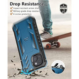 For Iphone 14 Plus Case: Military Grade Drop Proof Rugged Protective Cell Phone Cover With Kickstand & Built-In Protection | Matte Textured Shockproof Tpu Hybrid Bumper Cases