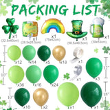 St. Patricks Day Balloon Arch Kit 157Pcs Green Gold Lucky One Balloon Garland Shamrock Rainbow Foil Balloons Saint Patricks Day Party Decorations Gifts Spring Irish Party Supplies Neon Green Balloons