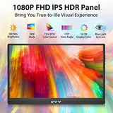 Portable Monitor Latest 15.6'' Fhd 1080P Usb-C Hdmi Laptop Monitor W/Smart Cover Bag & Dual Speakers, External Hdr Computer Screen, Travel Gaming Monitor For Pc Mac Phone Xbox Ps4/5 Switch