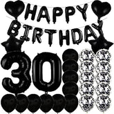 Sweet 30Th Birthday Decorations Party Supplies,Black Number 30 Balloons,30Th Foil Mylar Balloons Latex Balloon Decoration,Great 30Th Birthday For Girls,Women,Men,Photo Props