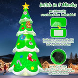 20Ft Christmas Tree Inflatable With Led Light, Giant Christmas Yard Inflatables Outdoor Xmas Blow-Up Outdoor Decoration