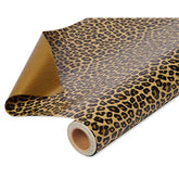 American Greetings Reversible Wrapping Paper Jumbo Roll, Leopard and Gold (1 Roll, 175 sq. ft.)