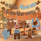 "A Little Cowboy Is On The Way" Banner, Western Baby Shower & Cowboy Party Decor