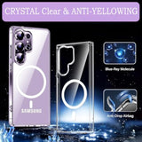 Samsung Galaxy S26 Ultra 5G Clear Magnetic Phone Case with Camera Protection and Privacy Screen Protector