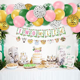 Two Wild Birthday Decorations Floral Jungle Themed 2Nd Birthday Banner