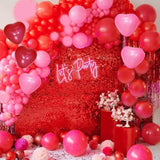Valentines Pink Red Balloon Garland Arch Kit, Pink Red Heart Balloons