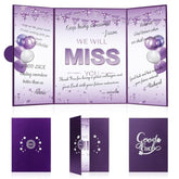 Farewell Party Decorations Purple We Will Miss You Card Guest Book To Sign Signature Coworker Leaving Job Goodbye Going Away Moving Graduation Retirement Gifts For Women Friends Boss Work Bestie