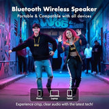 Portable Bluetooth Speakers, Retro Speakers Bluetooth Wireless Wearable Mini Bluetooth Boombox with 27 Neck Chain, FM Radio, On-Board Buttons, Dual