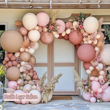 Dusty Pink Balloon Arch Kit - 112PC Boho Party Garland