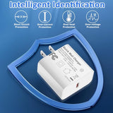 20W Usb C Charger Block Ul Certified Plug Pd 3.0 Fast Charging Wall Charger Usbc Power Adapter Type C Brick Cube For Iphone 16/16Pro/16Pro Max/16Plus/15/14/13/12/11, Ipad, Samsung, Google