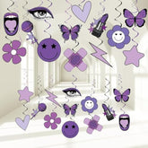 Music Hanging Swirl For Singer Birthday Party Decorations Pop Theme Swirl Ceiling Girl Singer Theme Party Ceiling Hanging For Music Birthday Baby Shower Fans Celebration Supplies