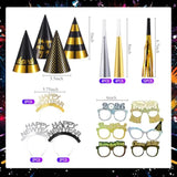 36 Pcs 2026 New Year Party Kit Hats, Noisemakers & Accessories